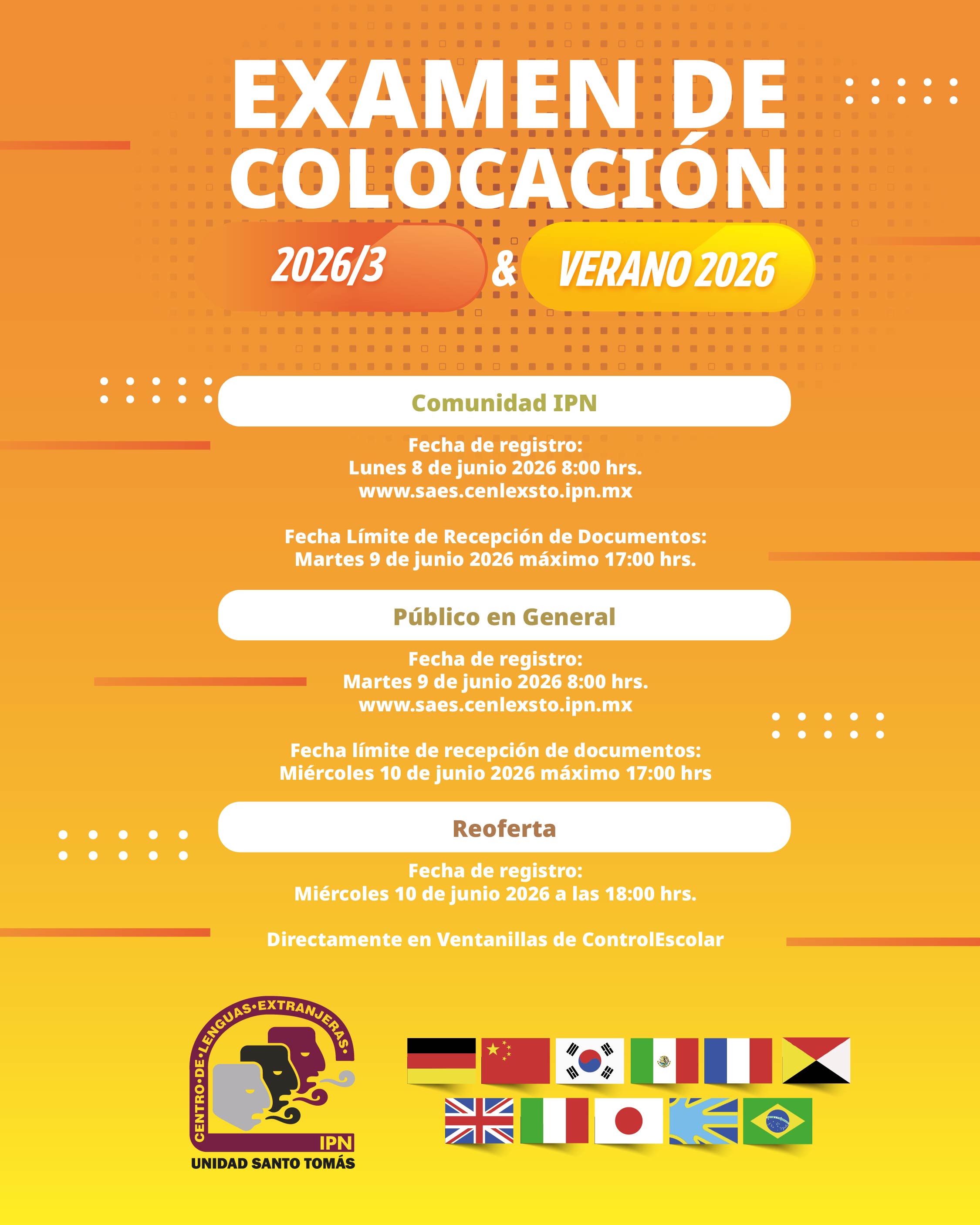 Examen de Colocación